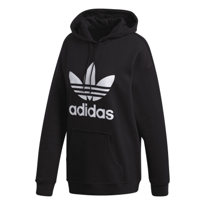 ADIDAS TREFOIL HOODIE BLK/WHT