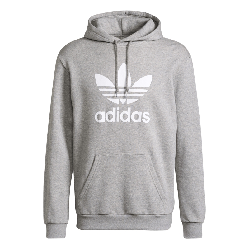 Adidas trefoil hoodie black mens online