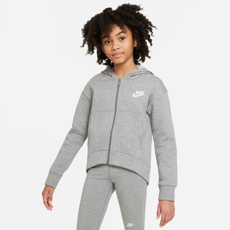 NIKE G NSW CLUB FLC FZ HOODIE LBR