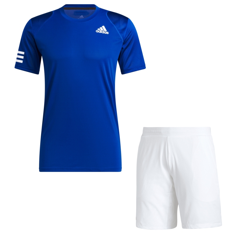 ADIDAS CLUB 3STR TEE+SW SHORT